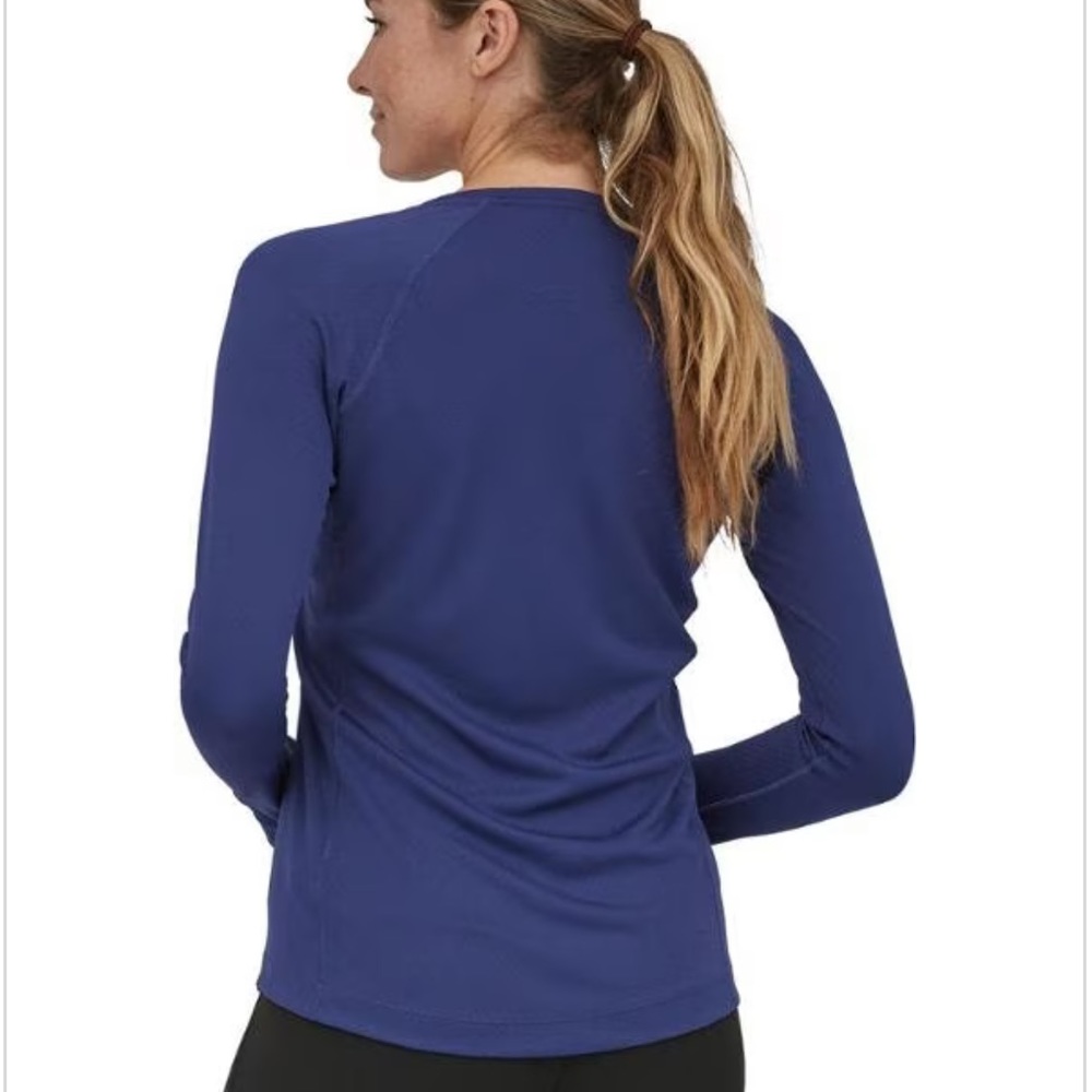 Patagonia Women's Long Sleeve Tee - Navy Blue - Picture 2 of 11
